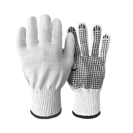 Luva Tricotada de Algodão Plastcor Pigmentada Branca CA 31911